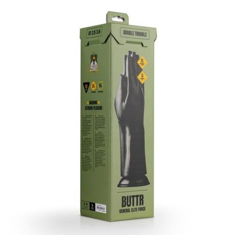 Dildo do fistingu dwie dłonie czarne 30.7cm Double Trouble Fisting Dildo ONE-DC B.V.