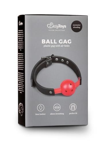 Knebel czarny z czerwoną kulką EasyToys