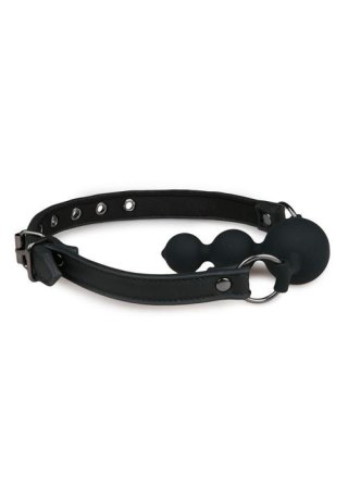 Knebel czarny Ball Gag With Silicone Beads EasyToys