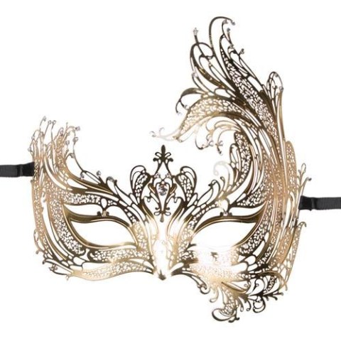 Maska metalowa złota Metal Mask Gold
