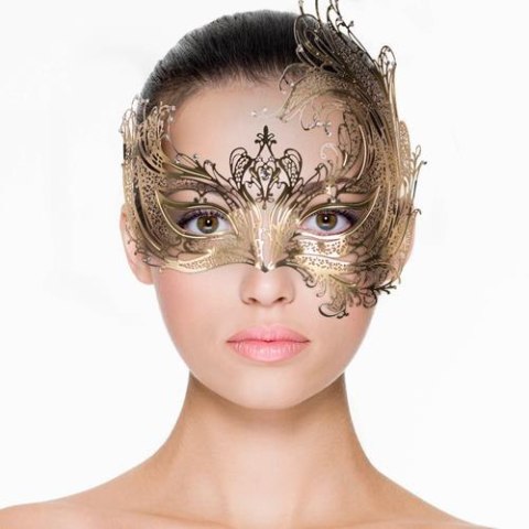 Maska metalowa złota Metal Mask Gold