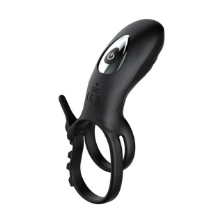 Pierścień erekcyjny podwójny wibrujący-AdjustableDouble cockring with remote