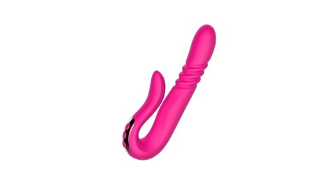 Wibrator Posuwisto-Rotacyjny Z Funkcją Grzania Silikonowy IPX7 Czerwony - Deluxe Twirling Thruster