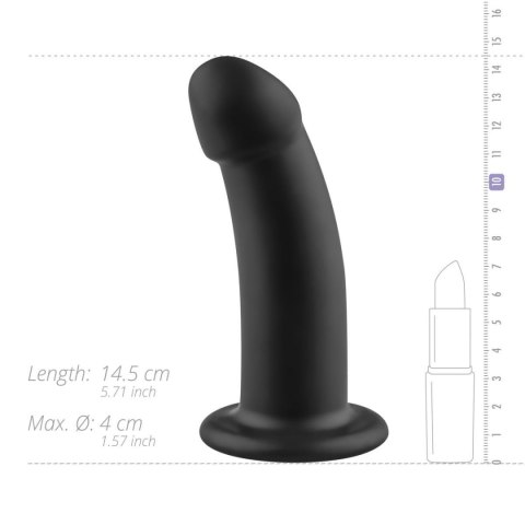 Dildo silikonowe waginalno-analne czarne 14.5cm No Parts Charlie Dildo ONE-DC B.V.
