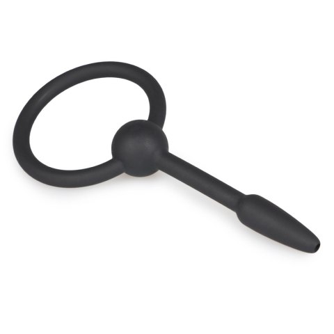 Dilator do cewki moczowej czarny mały Small Silicone Penis Plug With Pull