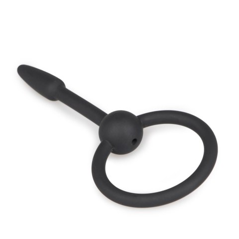 Dilator do cewki moczowej czarny mały Small Silicone Penis Plug With Pull