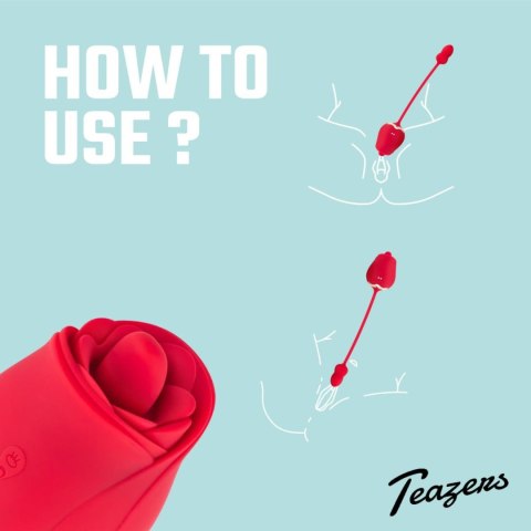 Stymulator Łechtaczki z Podwójną Stymulacją Rose Vibrator and Clitoris Stimulator Różowy - Teazers