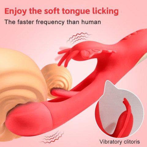 Innowacyjny Wibrator Króliczek Z Ruchomym Języczkiem Silikonowy USB - Butterfly Dual Flicking Vibrator