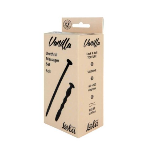 Zestaw sond silikonowych czarnych do cewki moczowej Urethral Massager Set Vanilla Bolt INTIMATE DISTRIBUTION
