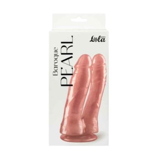 Dildo podwójne z perłowym wykończeniem różowe 17.5cm Double pearlescent dildo Baroque Pearl Pink Intimate Distribution