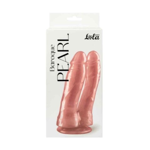 Dildo podwójne z perłowym wykończeniem różowe 17.5cm Double pearlescent dildo Baroque Pearl Pink Intimate Distribution