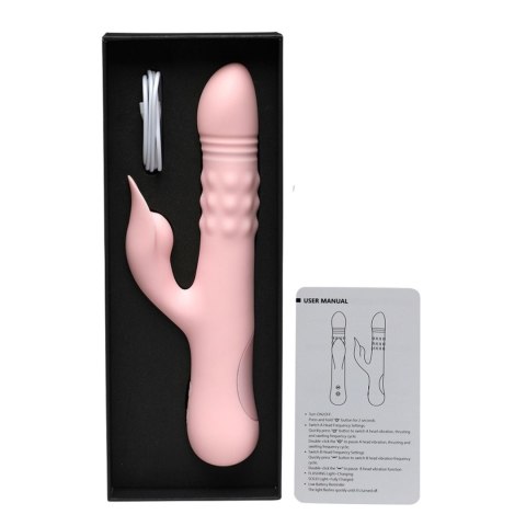 Wielofunkcyjny Masażer 3 w 1 z Funkcją Pęcznienia i Pulsacji Wodoodporny Różowy USB - INTY TOYS FLIRT PINK