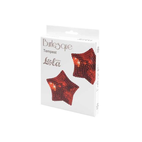 Nasutniki czerwone z cekinami w ksztalcie gwiazdki Burlesque Tempest