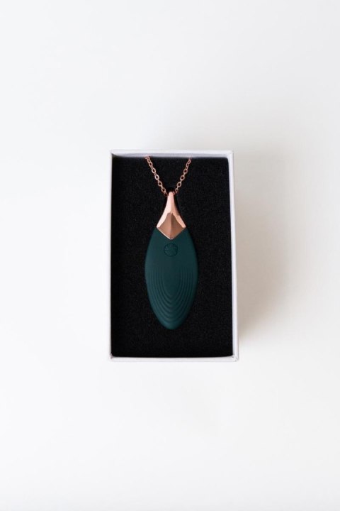 Wibrator Naszyjnik W Kształcie Liścia Wodoodporny Zielony – Vibrating Necklace Liberty Leaf