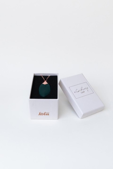 Wibrator Naszyjnik W Kształcie Liścia Wodoodporny Zielony – Vibrating Necklace Liberty Leaf