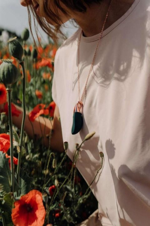 Wibrator Naszyjnik W Kształcie Liścia Wodoodporny Zielony – Vibrating Necklace Liberty Leaf