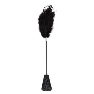 Pejcz z piórkiem czarny Fetish B-Series Tickler & Whip 1.0