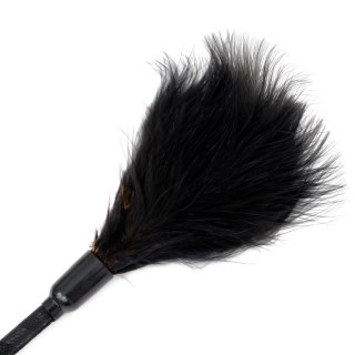 Pejcz z piórkiem czarny Fetish B-Series Tickler & Whip 3.0