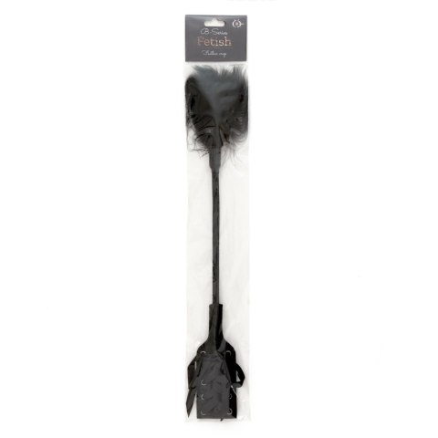 Pejcz z piórkiem czarny Fetish B-Series Tickler & Whip 3.0