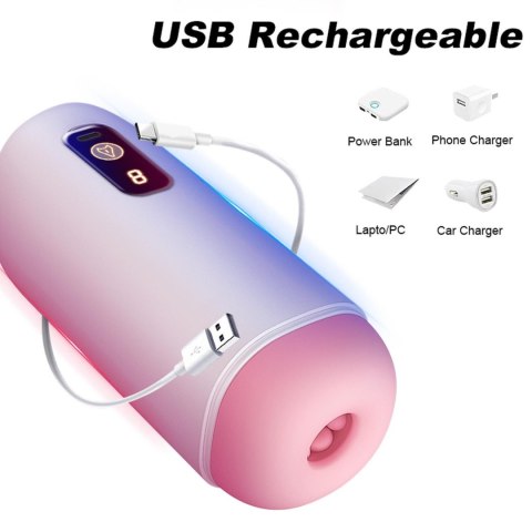 Masturbator Wibracyjny USB Ładowany 8 Trybów Wibracji