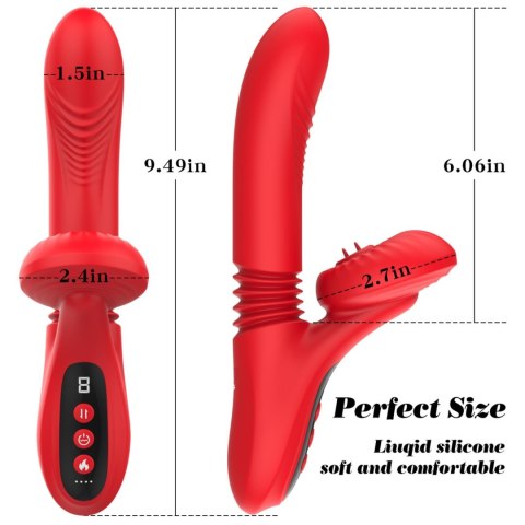Wibrator Premium: Lizanie, Pchnięcia I Ogrzewanie - 7 POWERFUL MODES