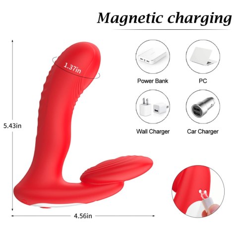 Silicone vibrator 3 speeds, 6 frequencies,Finger function,Heating + APP control
