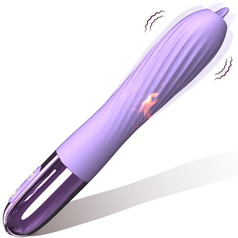 Wibrator Anatomiczny Do Punktu G Z Funkcją Lizania I Podgrzewania Fioletowy