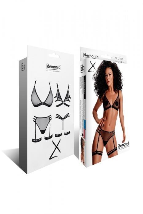 Bielizna-LadyX Adora XXL - biustonosz, stringi, podwiązki