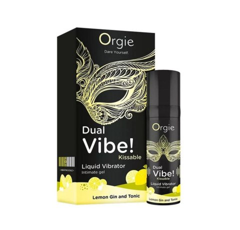 Wibrator w płynie cytryna, gin i tonik Dual Vibe! Kissable Liquid Vibrating Lemon Gin And Tonic ORGIE