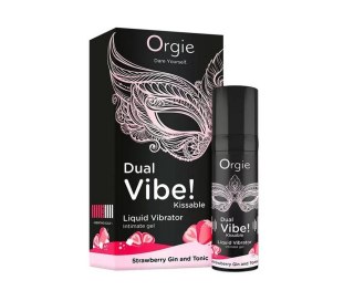 Wibrator w płynie truskawka, gin i tonik Dual Vibe! Kissable Liquid Vibrating Strawberry Gin And Tonic ORGIE