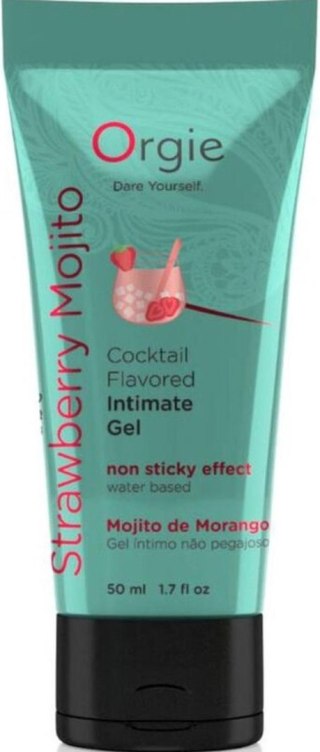 Lubrykant smakowy truskawkowe mojito Lube Tube Cocktail Strawberry Mojito 50ml ORGIE