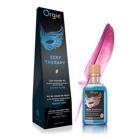 Zestaw do masażu wata cukrowa LIPS MASSAGE KIT COTTON CANDY 100ml ORGIE