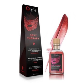 Zestaw do masażu truskawka LIPS MASSAGE KIT STRAWBERRY 100ml ORGIE