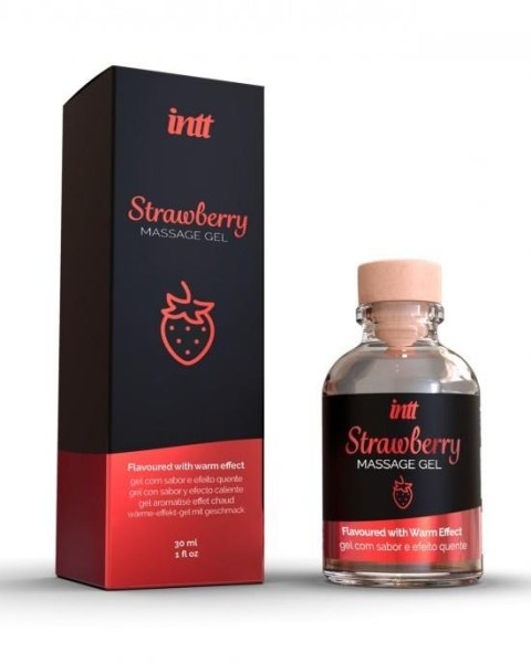 Żel truskawkowy Strawberry Kissable Massage Gel INTT