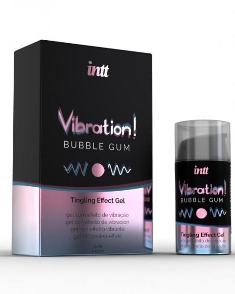 Wibrator w płynie guma balonowa VIBRATION BUBBLE GUM 15ml INTT