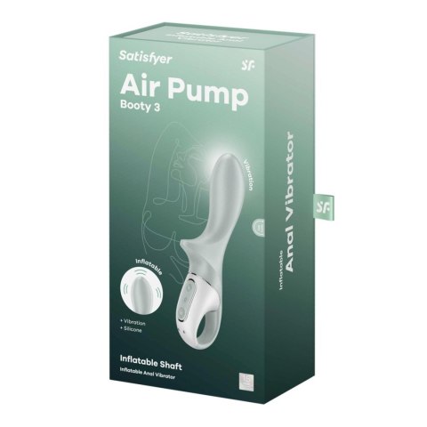 Pompowany wibrator -Air Pump Booty 3 greygreen-Satisfyer