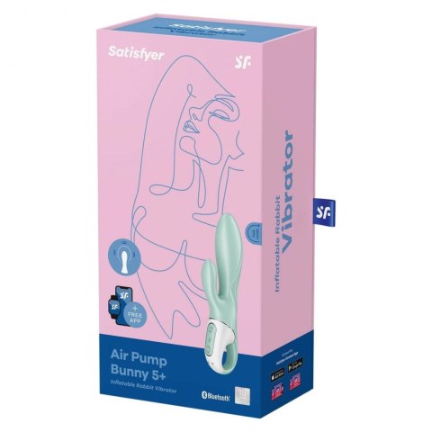 Wibrator Króliczek-Air Pump Bunny 5 Connect App Mint-Satisfyer