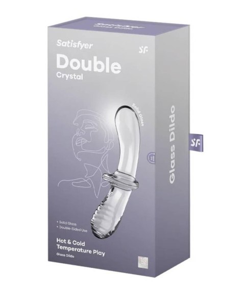 Dildo Szklane Dwustronne Przeźroczyste 20cm Satisfyer