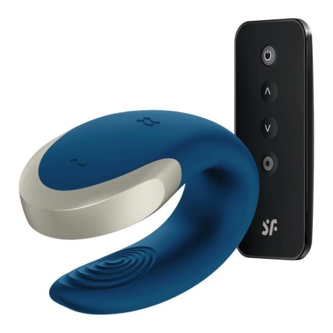 Wibrator dla par niebieski sterowany aplikacją Double Love Satisfyer
