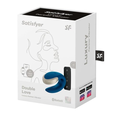 Wibrator dla par niebieski sterowany aplikacją Double Love Satisfyer