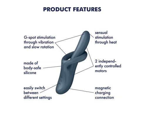 Wibrator Podgrzewany Do Punktu G błękitny G-Heat Flex 4 Satisfyer
