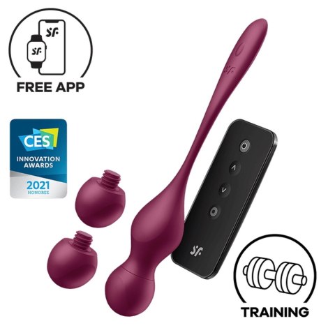 Kulki gejszy fioletowe sterowane aplikacją Love Birds Vary Satisfyer