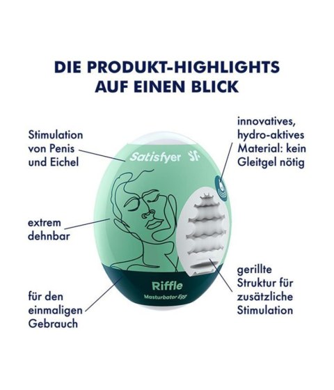 Masturbator Egg Single (Riffle)-Satisfyer