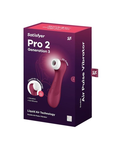 Stymulator-Pro 2 Generation 3 with Liquid Air wine red-Satisfyer