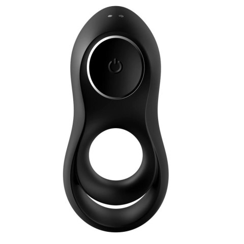 Pierścień erekcyjny wibrujący czarny Legendary Duo Satisfyer