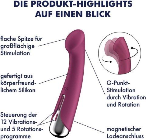 Wibrator Do Punktu G Z Funkcją Rotacji Czerwony - Satisfyer