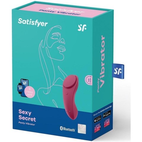 Wibrator do łechtaczki-Sexy Secret Panty Vibrator Red-Satisfayer
