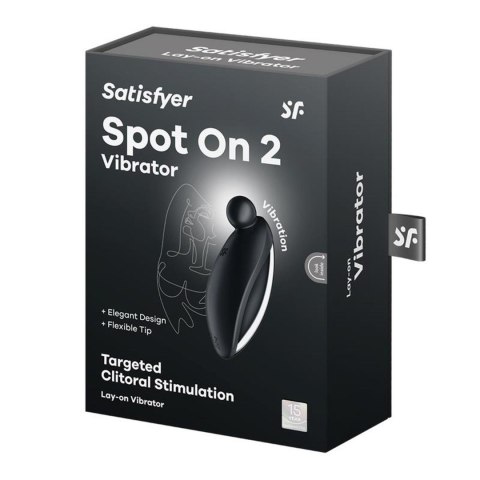 Stymulator łechtaczki wibrujący czarny Spot On 2 Satisfyer