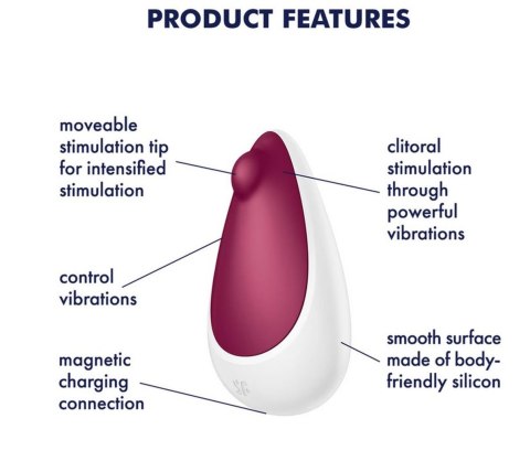 Stymulator łechtaczki-Spot On 3 berry-Satisfyer