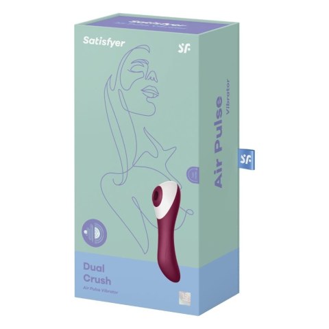 Stymulator łechtaczki fale ciśnienia wiśnia Dual Crush Satisfyer